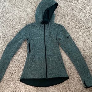*SOLD* Hooded Nike zipper jacket with thumb holes